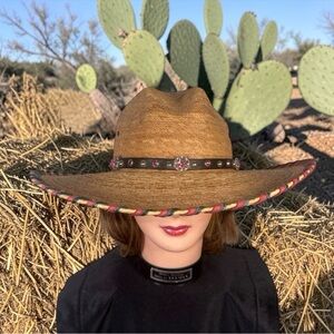 Gorgeous Mexican palm leaf straw hat